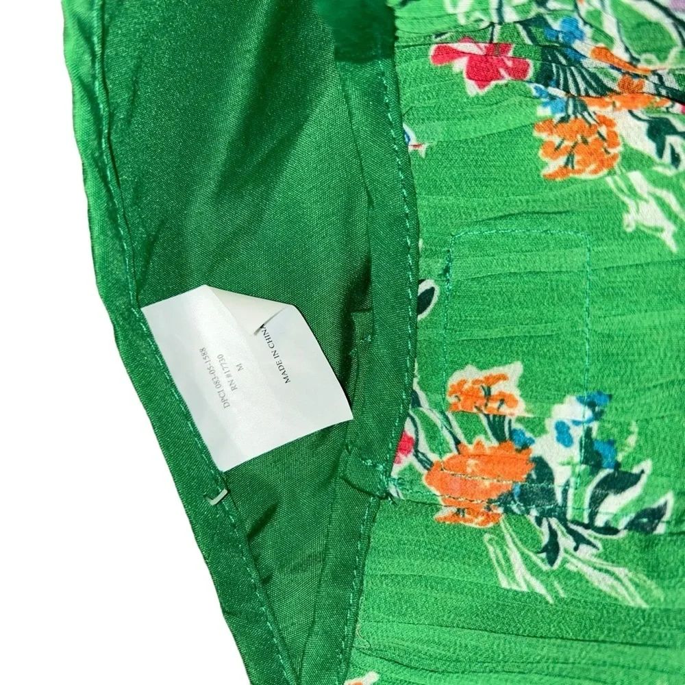 Boots & Barkley dog cat green floral dress size Medium